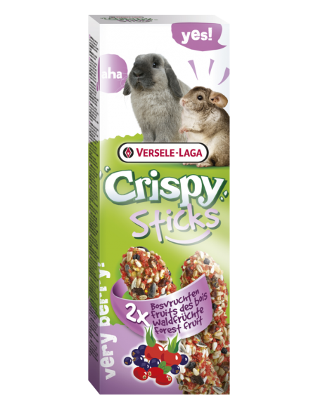 Versele Laga Crispy Stick Frutti di Bosco Per Cavie e Cincillà. 2 pezzi gr 55. Alimento Per Roditori