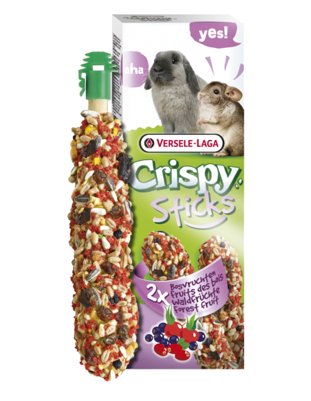 Versele Laga Crispy Stick Frutti di Bosco Per Cavie e Cincillà. 2 pezzi gr 55. Alimento Per Roditori