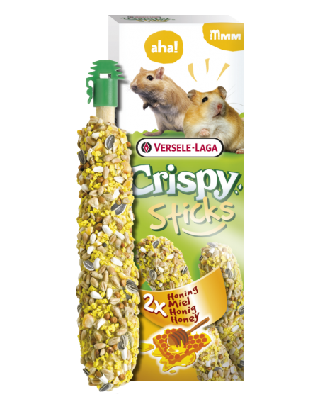 Versele Laga Stick Pop Corn e Miele Per Criceti e Topolini 2 pezzi da 55gr. Alimento Per Roditori