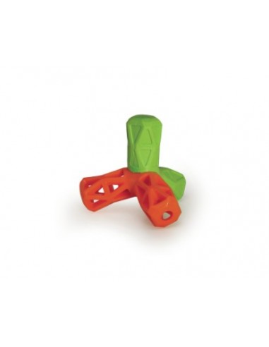 Gioco Geometrico Spargiricompense Con 4 Punte in TPR Con Squeaker. Giochi Per Cani