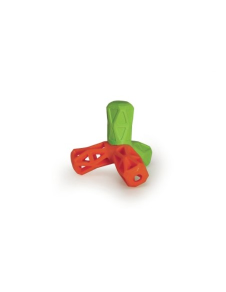 Gioco Geometrico Spargiricompense Con 4 Punte in TPR Con Squeaker. Giochi Per Cani