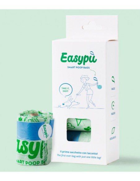 Easypu' Sacchetti Confezione con 4 Rotoli. Igiene Per Cani