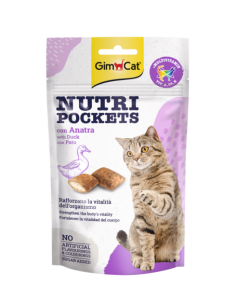GimCat Nutri Pockets Anatra gr 60. Snack Per Gatti