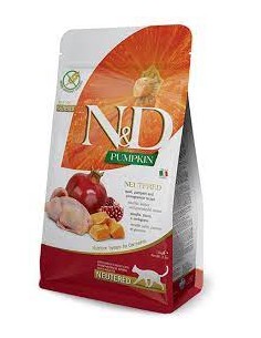 Natural & Delicious Gatto Grain Free Zucca Quaglia e Melograno Neutered kg 1,5.Cibo Secco Per Gatti