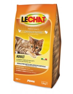 Lechat Croccantini Pollo e Tacchino kg 1,5. Cibo Secco Per Gatti