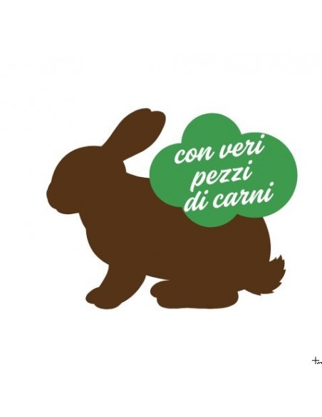 Mister Stuzzy, Cibo Umido per Cani Adulti al Gusto Coniglio, Paté e Carni in Pezzi.