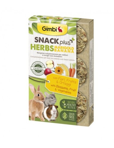 Gimbi Snack Plus Herbs Fiori Frutta Ortaggi gr 50. Snack Per Roditori