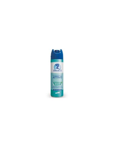 Deodorante Attivo Muschio Bianco ml 250. Elanco Igiene Per Cani