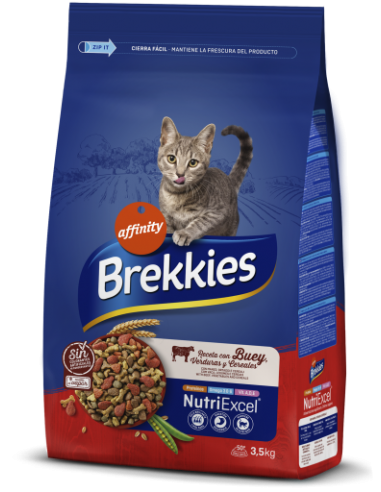 Brekkies Cat Mix Manzo kg 3,5 . Cibo Secco per Gatti