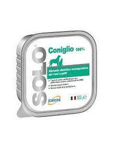 Solo Coniglio Gr.100 Drn Cibo per Cani è un alimento dietetico monoproteico complementare per cani e gatti per la riduzione dell 2