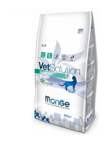 Monge Vet Solution Feline Diabetic kg 1,5. Alimento Dietetico Per Gatti.