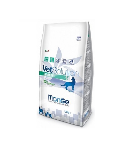 Monge Vet Solution Feline Diabetic kg 1,5. Alimento Dietetico Per Gatti