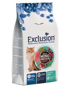 Exclusion Monoproteico Sterilised Tonno KG 1,5. Cibo Per Gatti