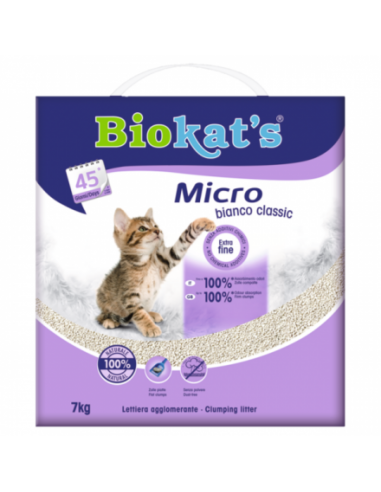 Biokat's Micro Bianco Classic kg 7. Lettiera Per Gatti