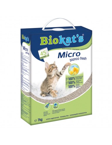 Biokat's Micro Bianco Fresh kg 7. Lettiera Per Gatti