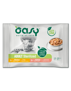 Oasy Cat Adult Sterlized 4 x85 gr. Cibo Umido Per gatti