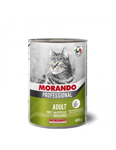 Morando Professional Adult Patè Con Vitello gr 400. Cibo Umido Per Gatti