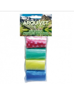 Sacchetti Deiazioni Colorati Arquivet 4x20 sacchetti. Igieni Per Cani