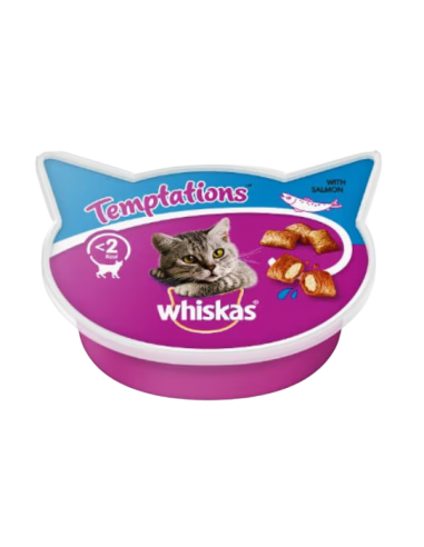Whiskas Temptations Salmone gr 60 - Snack Per Gatti