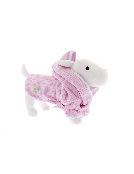 Bath Robe Accappatoio Per Cani Taglia Small Rosa . Abbigliamento Per Cani