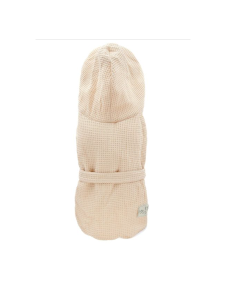 Bath Robe Accappatoio Per Cani Taglia Small Beige . Abbigliamento Per Cani