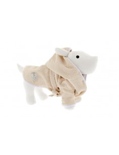 Ferribiella Accappatoio per Cani Bath Robe Beige   Misura large  . Abbigliamento Per Cani