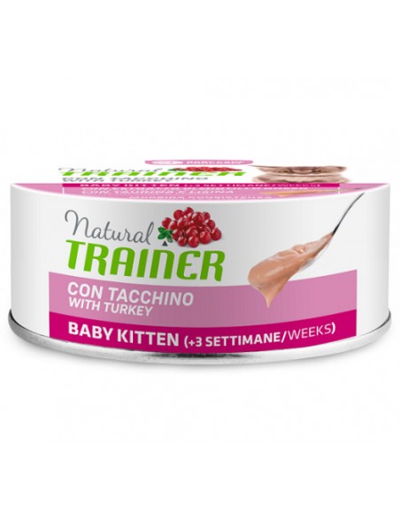 Trainer Natural Baby Kitten Con Tacchino gr 80. Cibo Umido Per Gattini