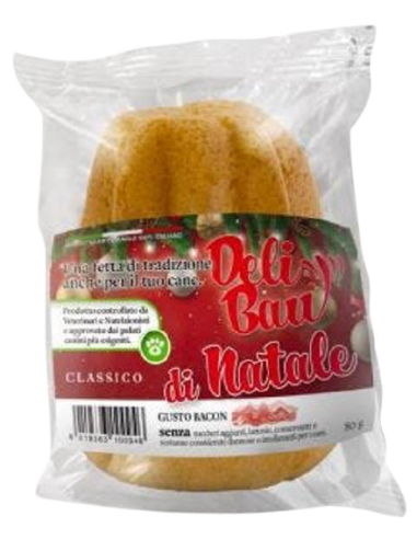 Pandoro Delibau Cane Bacon gr 80. Snack Per Cani