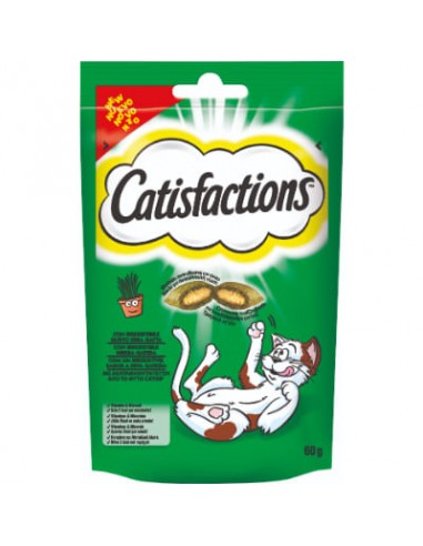 Catisfaction Con Erba Gatta gr 60. Snack per gatti