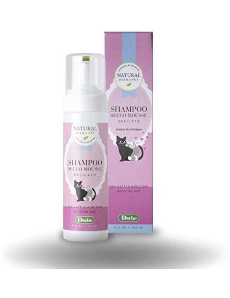 Natural Derma Pet Shampoo Secco Per Gatti e Roditori ml 150. Derbe. Igiene per gatti