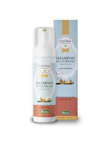 Natural Derma Pet Shampoo Secco Per Cuccioli. Derbe ml 150. Igiene Per cani