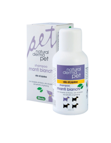 Natural Derma Pet Shampoo Manti Bianchi ml 200. Derbe . igieni Per Cani