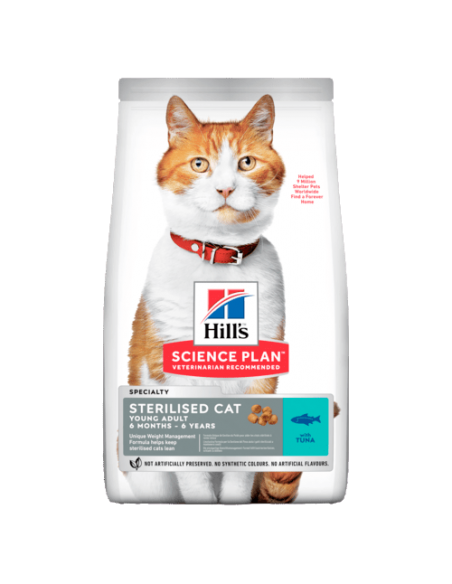 Hill's Sterilised Cat Young Adult Tonno Kg 1,5. Cibo Secco Per Gatti