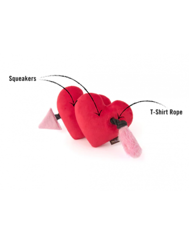 gioco cuori peluche . gioco per cani