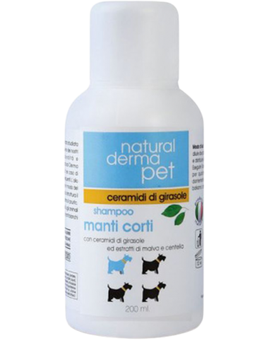 Natural Derma Pet Shampoo MANTI Corti Ml.200 DERBE. Igiene Per cani