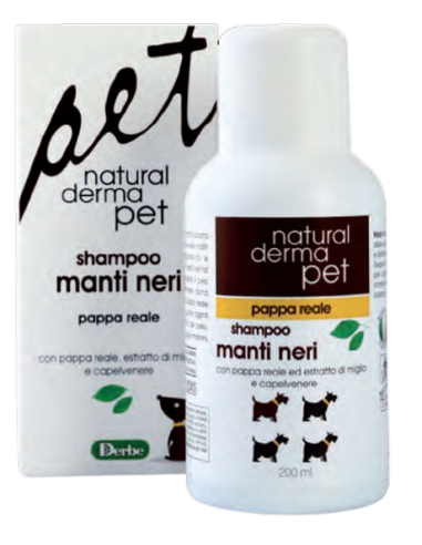 Natural Derma Pet Shampoo Manti Neri Ml.200 DERBE. Igieni Per Cani