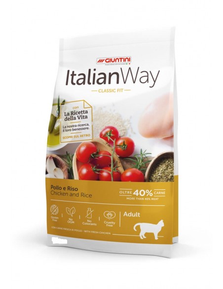 Italian Way gatto classic fit pollo e riso gr.400. Cibo Secco per Gatti