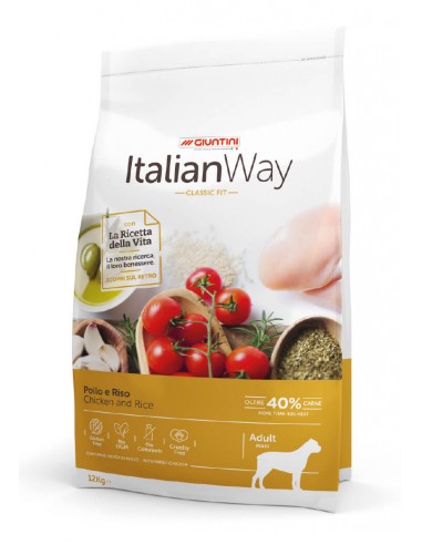Italian Way maxi classic fit pollo e riso kg.12. Crocchette per cani