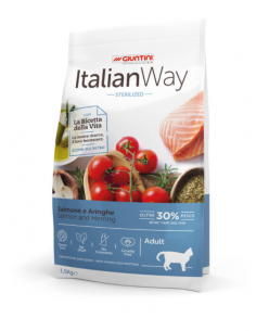 Italian Way gatto sterilized ideal weight trota e mirtilli kg.1,5. Cibo Secco Per Gatti