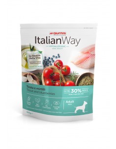 Italian Way Mini Hypoallergenic Ideal Weight Trota e Mirtilli gr.800. Cibo Secco Per Cani