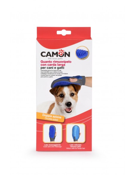 Guanto Rimuovipelo Con Carda Larga. Toelettatura Per Cani