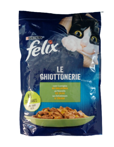Felix Busta Le Ghiottoniere Con Coniglio in Gelatina Gr 85 Mangime Per Gatti