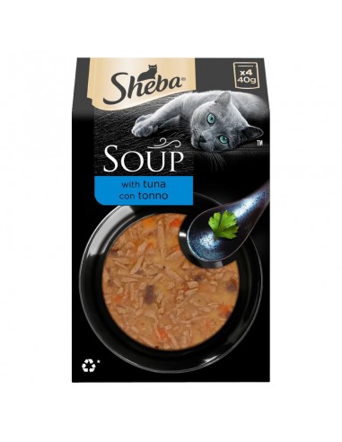 Sheba Soup Tonno 4 x 40gr. Cibo Umido per gatti