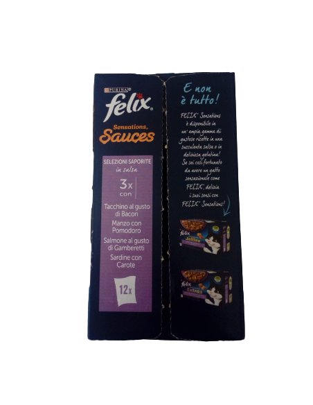 Felix Multipack Sensations Sauces Selezioni saporite in Salsa 12x 85gr. Cibo Umido Per Gatti