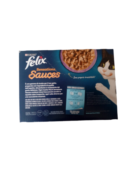 Felix Multipack Sensations Sauces Selezioni saporite in Salsa 12x 85gr. Cibo Umido Per Gatti