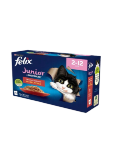 Felix Multipack Ghiottonerie Junior Selezioni Deliziose in Gel. 12x85gr. Cibo Umido Per Gatti