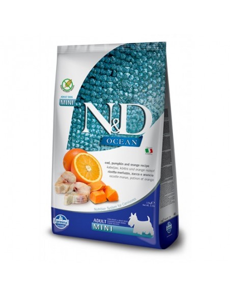 promo standN&D Grain free ZUCCA ADULT MINI MERLUZZO ZUCCA E ARANCIA KG.7