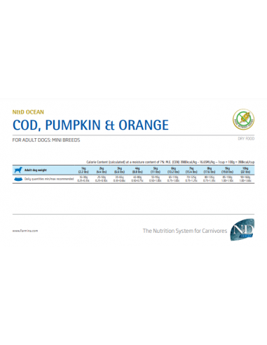 promo standN&D Grain free ZUCCA ADULT MINI MERLUZZO ZUCCA E ARANCIA KG.7