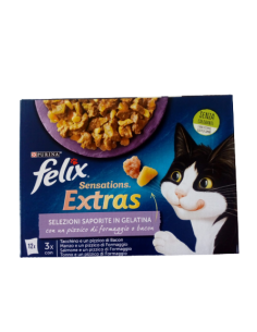 Felix Multipack Sensations Extras Selezioni saporite in Gelat. 12x 85gr.