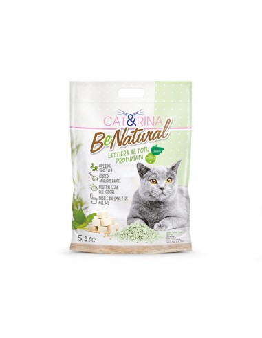 Lettiera Cat&Rina Benatural Tofu  Profumata Te' Verde 5,5 litri Lettiera Per Gatti